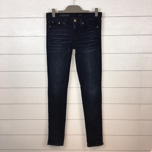 J Crew Toothpick Zip Ankle Skinny Jeans - Picture 2 of 5